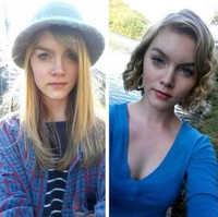 Penampilannya jadi berbeda drastis setelah memangkas rambut jadi bob dan tekstur curly.  Foto: Istimewa