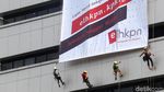 Spanduk Raksasa untuk Kampanye Laporan LHKPN