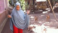 Desy mempunyai 26 ekor anjing liar dan 40 kucing. Meski mempunyai banyak hewan piaraan, namun Desy tetap membagi-bagikan makanan ke daerah-daerah yang banyak anjing atau kucing liarnya./ Foto: dok detikcom