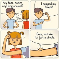 Ketika dia mencoba membuatmu terpesona dengan otot yang dimilikinya. Foto: dok. Brightside