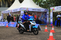 Pengunjung BYMS 2018 di Bogor mencoba test ride / dok. Yamaha