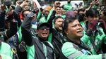 Penampakan Massa Driver Ojol Demo di Depan Istana