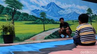 Pembuatan lukisan 3D ini memakan waktu 1 minggu.