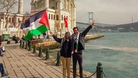 Benjamin memulai aksinya di Gothenburg, Swedia Agustus 2017 lalu. Saat ini, ia berada di Turki (walktopalestine/Instagram)