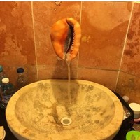 Anda yang bosan dengan keran biasa mungkin bisa menggantiya dengan kerang. Foto: Instagram @pleasehatethesethings