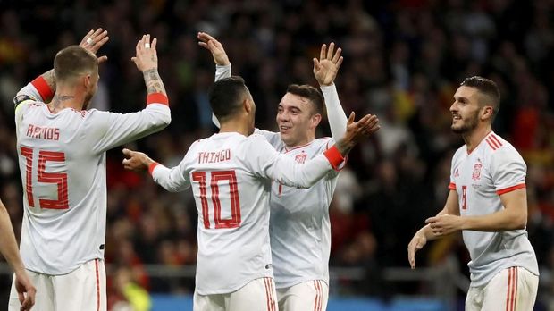 Timnas Spanyol sukses mengalahkan Argentina 6-1.