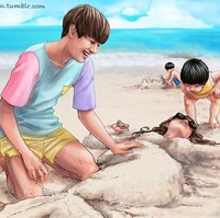 Suka bercanda, kamu mungkin jadi bahan keisengan V BTS kalau jadi pacarnya. Foto: DeviantArt/dlazaru