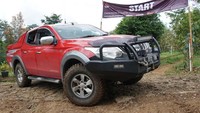 Kegiatan ini dimaksudkan untuk memberikan pengetahuan dan pemahaman akan produk, coaching clinic prinsip safety driving dan teknik penggunaan 4x4 dan recovery di medan off-road. Pool/Triton.
