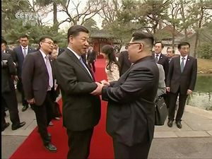 Momen Pertemuan Rahasia Kim Jong-un dan Presiden China