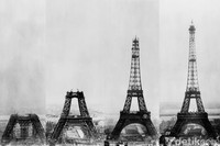 Menara Eiffel merupakan Ikon kota Paris yang mendunia. Menara Itu dibangun di area Champ de mars pada 1887. Intip proses pembangunnya yuk