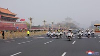 Seperti ini iring-iringan pengawalan Kim Jong Un di China