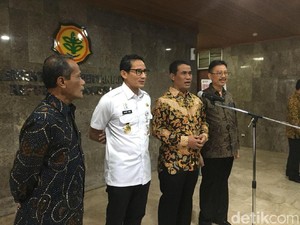 Bahas Pangan Bareng Mentan, Sandi: Kita Kawal Man to Man Marking