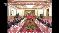 Ini adalah kewajiban serius saya sebagai seseorang yang harus menghargai dan melanjutkan hubungan DPRK-RRC dari generasi ke generasi, imbuh Kim dengan menggunakan singkatan resmi Korut dan China. (Foto: CCTV via Reuters TV)