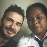 Dari postingan David Beckham di Instagram, Sripun diketahui merupakan siswi SMP N 17 Semarang. Sripun merupakan salah satu korban bully dan kerap dikucilkan teman-temannya. Foto: Instagram/@davidbeckham