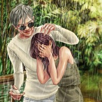 Leader RM dikenal sebagai seorang gentleman. Dia pasti akan berusaha melindungi kamu dari hujan sekalipun sebisa mungkin. Foto: DeviantArt/dlazaru