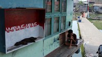 Namun, fondasi rumah panggung itu banyak yang keropos karena terlalu lama terendam air.
