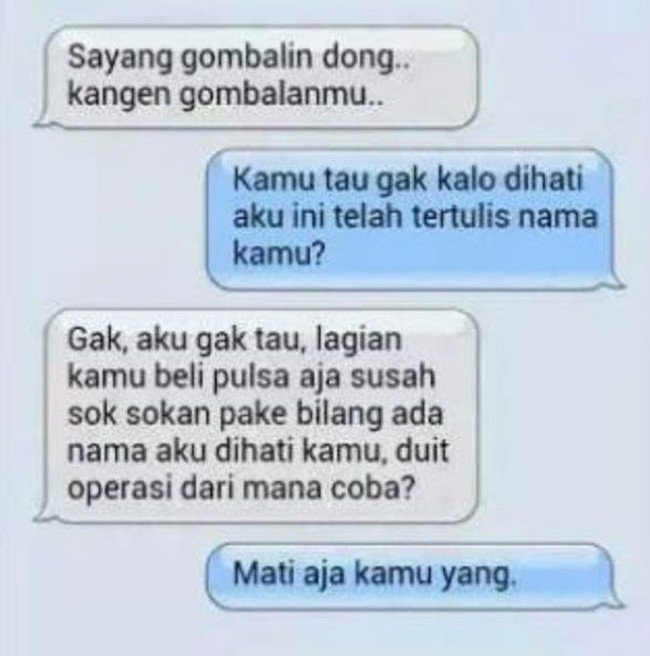 Awalnya memang minta digombalin, tapi ujung-ujungnya jadi serba salah. Foto: Istimewa