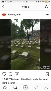 Ini Lokasi Video Viral Remaja di Bandung Parkour Lompati Batu Nisan