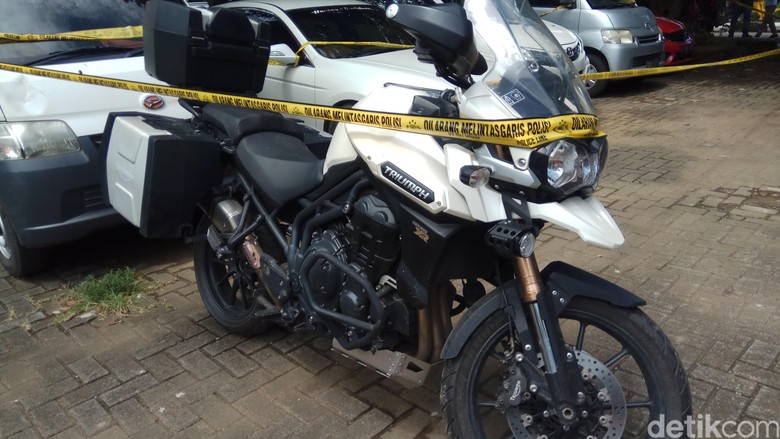 Motor Triumph yang disita Foto: Ibnu Munsir/detikcom Motor Triumph yang disita Foto: Ibnu Munsir/detikcom