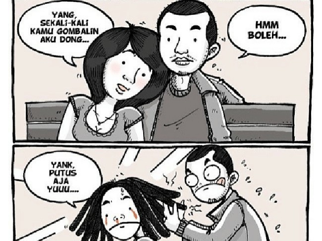 Bukan digimbalin tapi gombalin. Foto: Istimewa