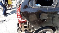 Penampakan mobil meleleh di kebakaran Taman Kota, Jakbar (Foto: Haris Fadhil/detikcom)