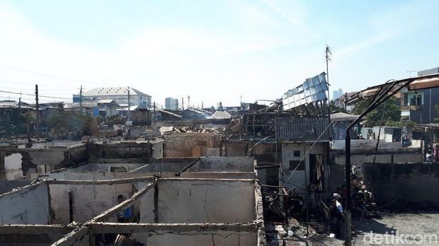 Situasi permukiman warga yang terdampak kebakaran