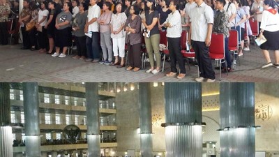 Foto: Harmonisnya Ibadah di Katedral dan Istiqlal