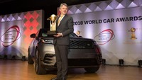Gagal memperoleh gelar paling bergengsi, Range Rover Velar mendapatkan penghargaan untuk kategori mobil dengan desain terbaik. Mengalahkan mobil cantik Lexus LC 500 dan Volvo XC60 .Foto: Kevin Hagen for The World Car Awards