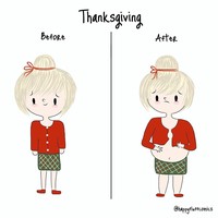 Ini pasti sering terjadi sama kamu ketika liburan hari raya. Foto: Instagram @happyfluffcomics