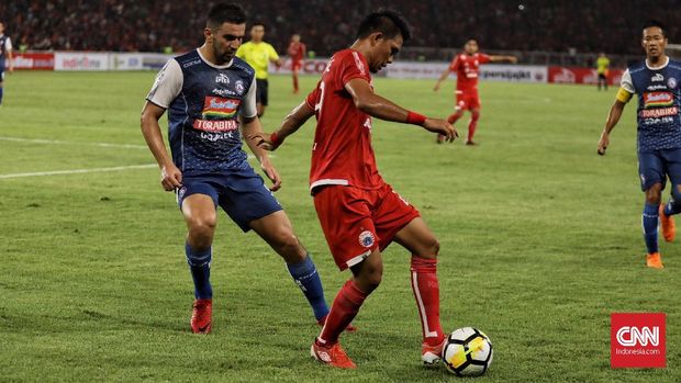 Arema FC kalah 0-3 dari Persija Jakarta di Liga 1 musim ini. (