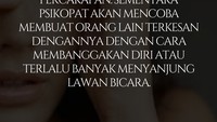 Percaya diri adalah hal yang penting, namun orang psikopat cenderung punya rasa percaya diri yang belebihan. Cleckley sering berbicara tentang kesombongan pasiennya. Hare (1993) juga pernah menceritakan seorang sosiopat yang dipenjarakan percaya bahwa dirinya adalah perenang kelas dunia. (Foto: Thinkstock)