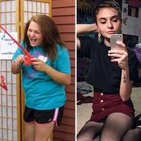 Bikin pangling, foto ini seperti menunjukkan dua wanita yang berbeda. Foto: Twitter/Instagram