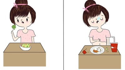 10 Ilustrasi Lucu yang Sering Dialami Cewek Ingin Diet Tapi Hobi Makan