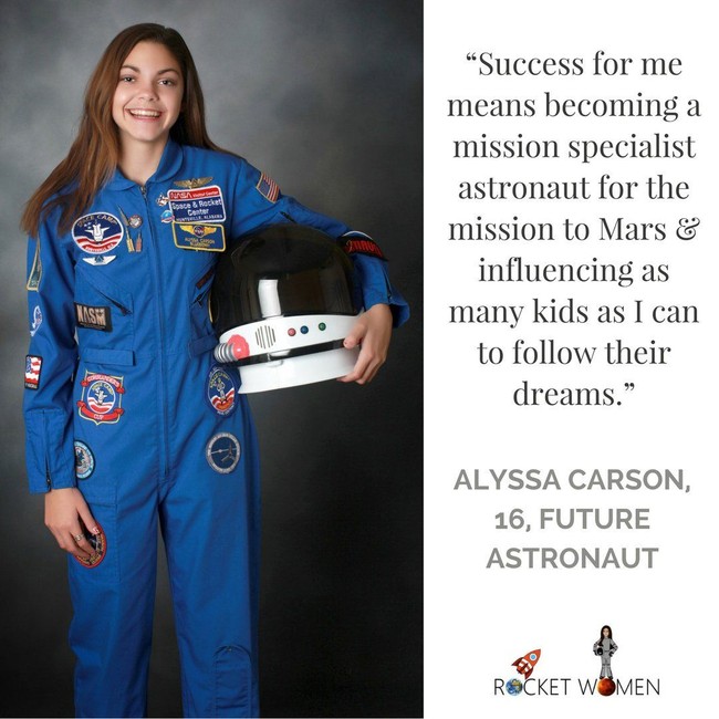 Jika kami bisa mencari misi untuknya dalam dua tahun ke depan, dia akan menjadi anak pertama yang pergi ke luar angkasa, kata sang ayah Bert Carson. Foto: Twitter Alyssa Carson
