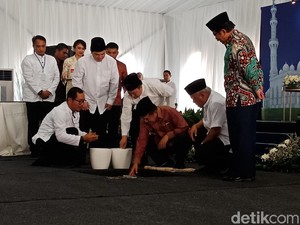 Pesan JK di Peletakan Batu Pertama Masjid At Thohir di Depok