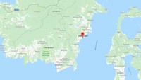 Kebakaran terjadi di perairan Pelabuhan Semayang, Balikpapan, Kalimantan Timur. (Foto: Dok. Google Maps)