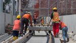 1.300 Pekerja MRT Kebut Pemasangan Rel dan Stasiun Siang Malam
