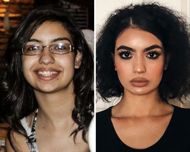 Banyak wanita terlihat culun dan canggung saat remaja berubah jadi cantik ketika dewasa. Mereka pun menunjukkan transformasi tersebut dengan mengunggah foto di media sosial dengan tanda pagar #2012vs2018. Salah satunya wanita ini. Foto: Twitter/Instagram