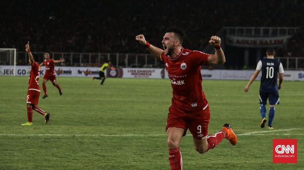 Marko Simic kembali mencetak gol untuk Persija Jakarta pada pekan kedua Liga 1 2018.