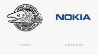 Nokia mengubah drastis desain logonya. Sebelumnya ada gambar ikan. Istimewa/Boredpanda.