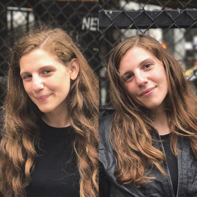 Eveylon hidup bersama kekasihnya, Terry, selama lebih dari enam bulan di jalanan. Mereka sempat kecanduan obat-obatan sehingga kini keduanya tidak punya rumah. Ini penampilan Eveylon yang makin cantik setelah ditata rambutnya. Foto: Instagram/@joshuacoombes