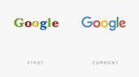 Logo Google masih sama yakni berupa tulisan, namun yang lama terkesan kaku. Istimewa/Boredpanda.