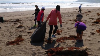 Bermula dari sekolompok anak-anak sekolah dasar kelas lima yang sedang melakukan pembersihan di salah satu pesisir pantai di Kabupaten Yilan, Taiwan. Foto: Facebook