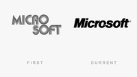 Microsoft tak mengubah logo secara drastis. Perusahaan ini hanya mengubah tampilan huruf dan tata letaknya. Istimewa/Boredpanda.