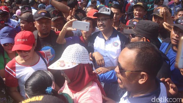 Gus Ipul didukung ribuan buruh/