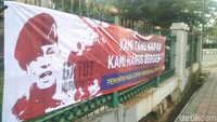 Spanduk dukungan untuk Gatot Nurmantyo untuk berlaga dalam Pilpres 2019 mulai bermunculan (Foto: Muhammad Fida/detikcom)