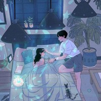 Menjaga dirinya sampai pasangan benar-benar terlelap di malam hari, dan berharap ia bermimpi indah. Foto: Instagram