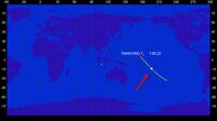 Titik jatuh stasiun luar angkasa Tiangong-1 di Samudera Pasifik