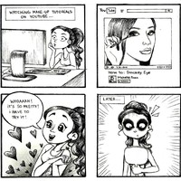 Mengikuti tutorial makeup di YouTube terlihat mudah. Tapi begitu dipraktekkan... kenyataan ternyata tak sesuai ekspektasi. Foto: Istimewa