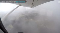 Pada ulang tahunnya yang ke-90, Westwood melompat terjun bebas dari pesawat di Bathurst. (Foto: Dok. Skydive Oz via ABC News)